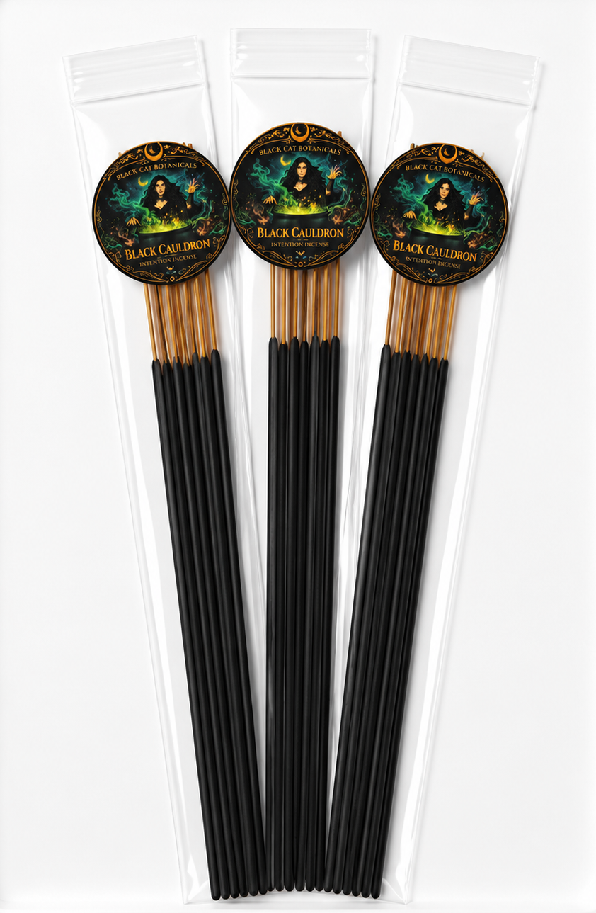 Black Cauldron Hand-Dipped Ritual Incense | 10 Stick Pack