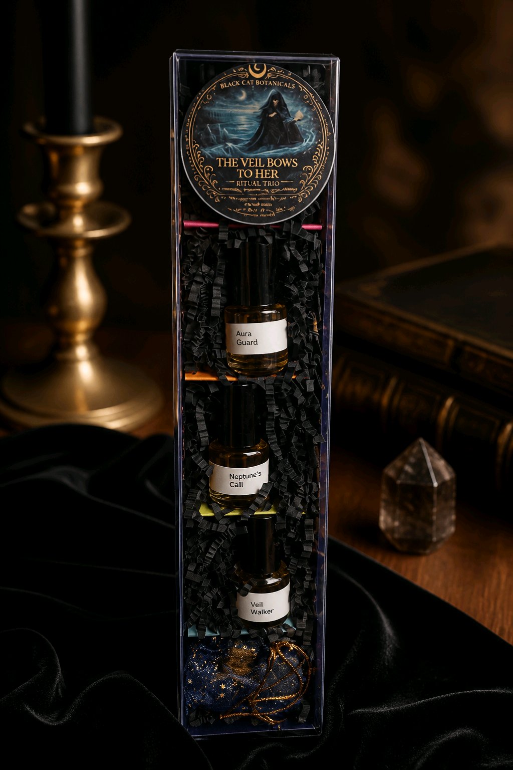 The Veil Bows to Her Reliquary Ritual Oil Trio