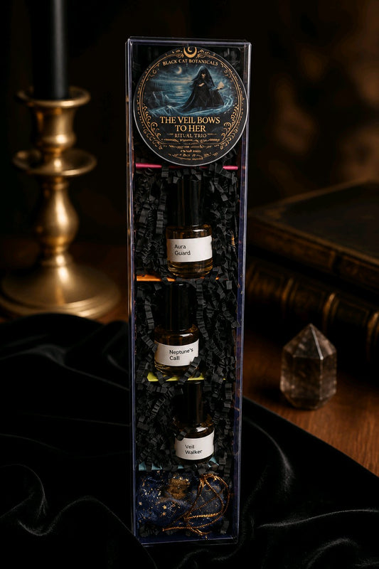 The Veil Bows to Her Reliquary Ritual Oil Trio