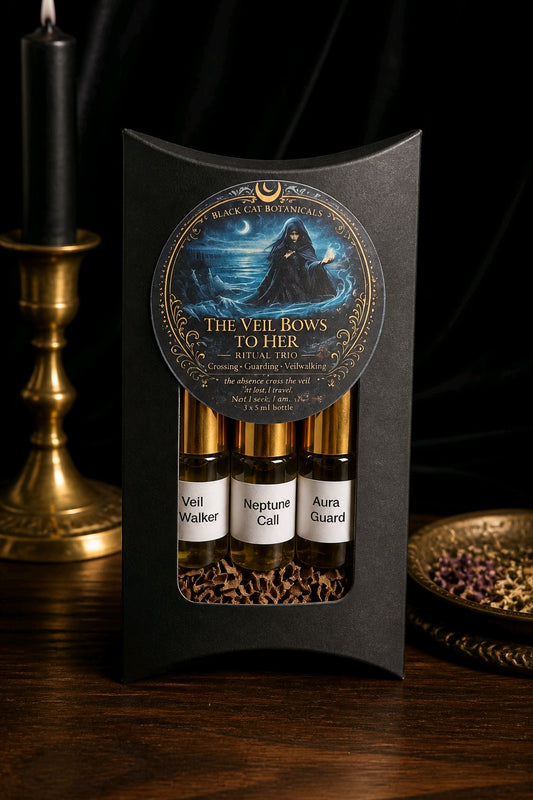 The Veil Bows to Her Ritual Oil Trio