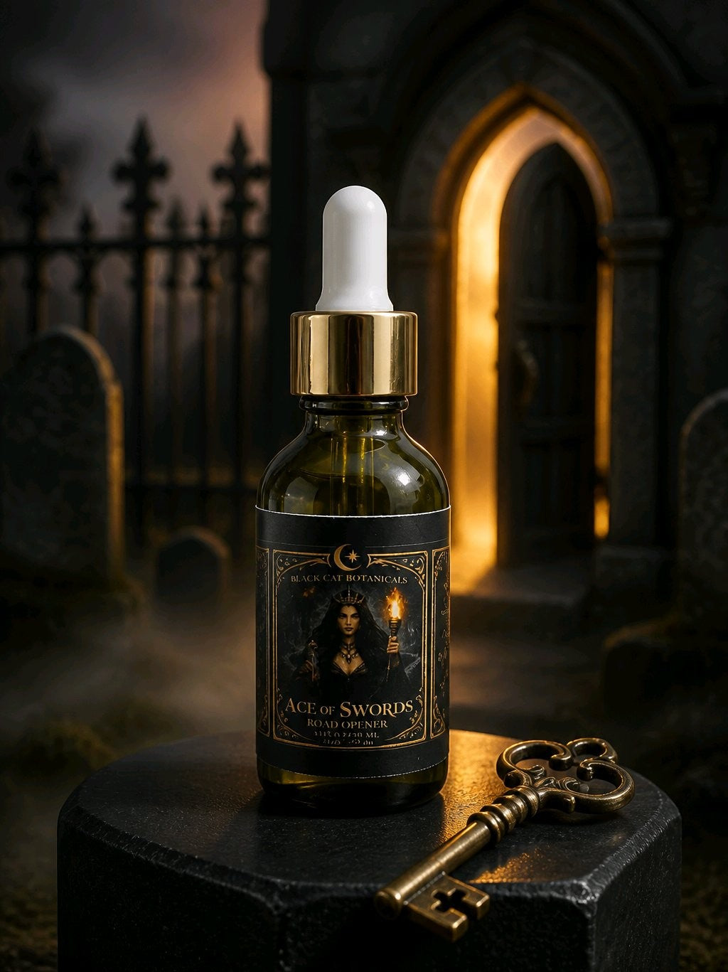 Ace of Swords Ritual Oil | Road Opener Oil | Black Cat Botanicals