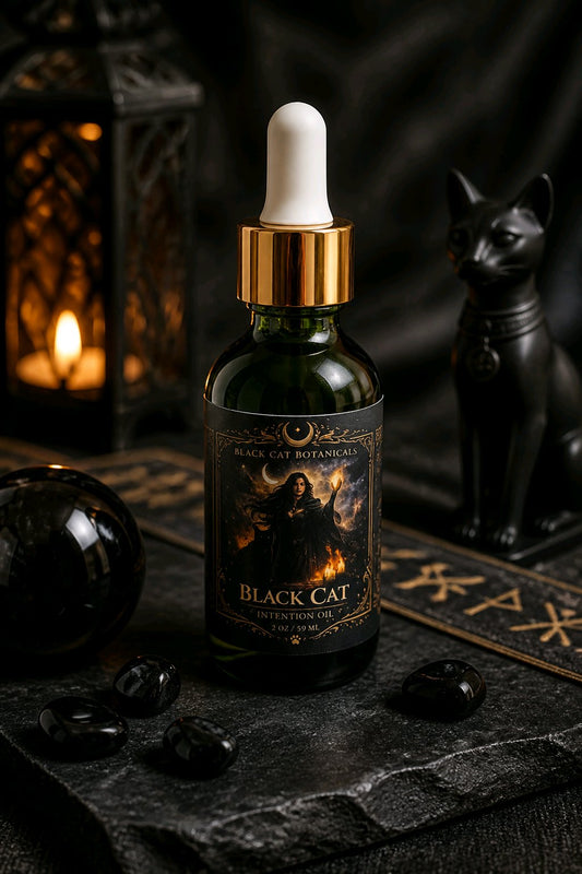 Black Cat Ritual Oil | Protection & Luck Oil | Black Cat Botanicals