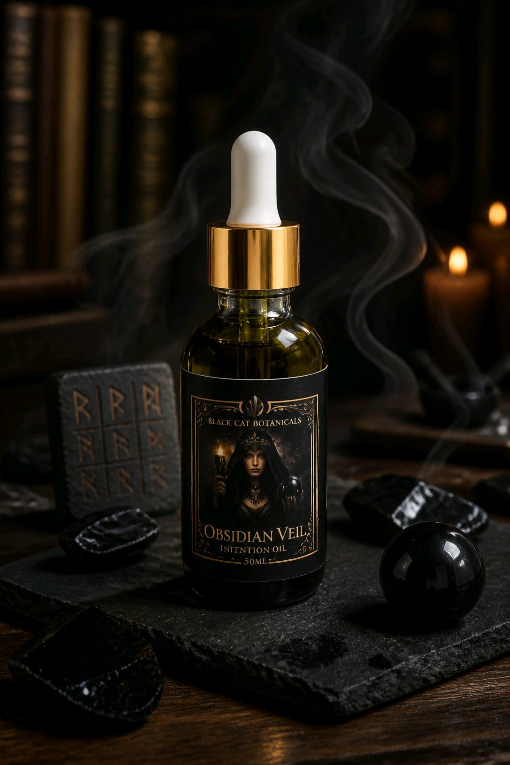 Obsidian Veil Ritual Oil | Shadow Work & Emotional Healing Oil