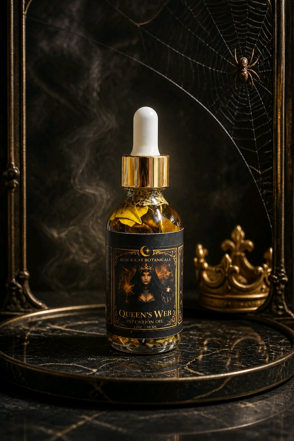Queen’s Web Ritual Oil | Protection, Banishment & Sovereignty Oil