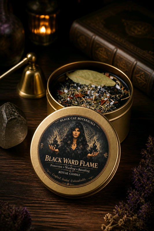 Black Ward Flame Ritual Candle