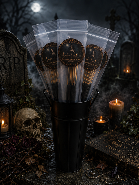 Night of Sacred Bone Hand-Dipped Ritual Incense | 10 Stick Pack