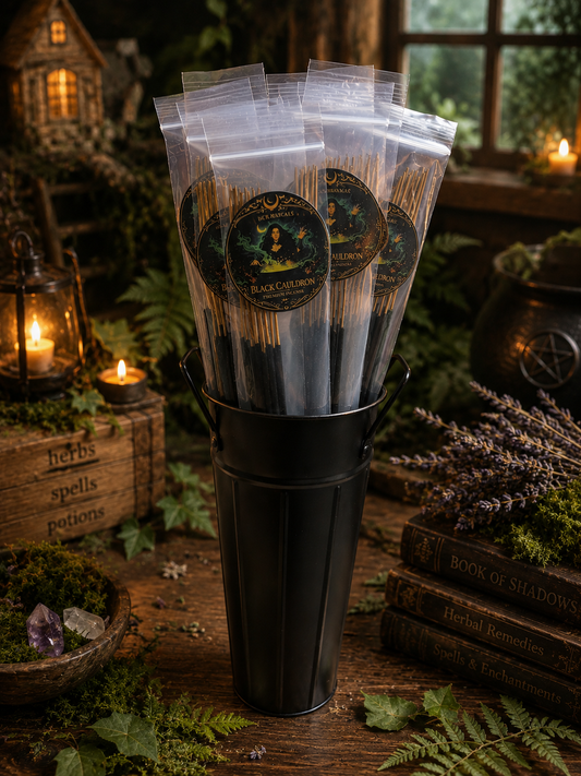 Black Cauldron Hand-Dipped Ritual Incense | 10 Stick Pack