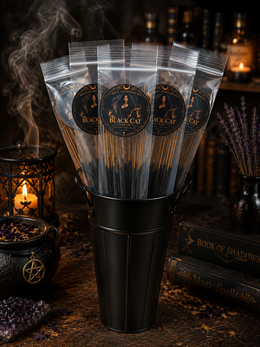 Black Cat Hand-Dipped Ritual Incense | 10 Stick Pack