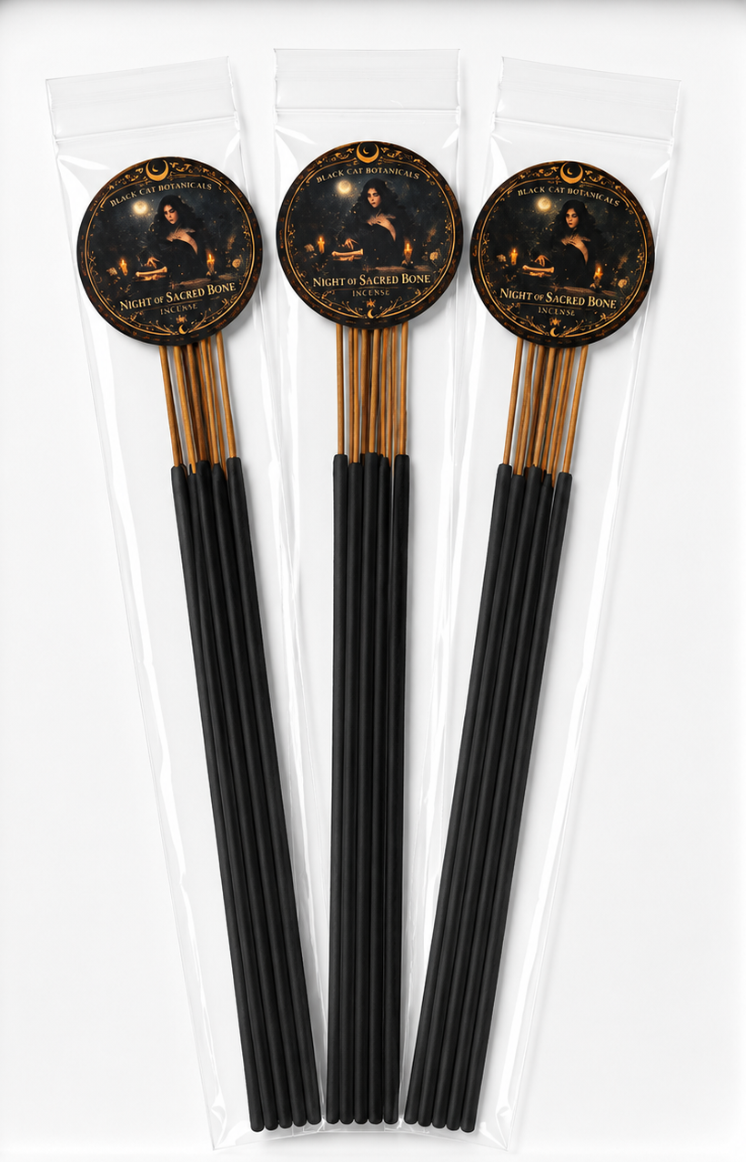 Night of Sacred Bone Hand-Dipped Ritual Incense | 10 Stick Pack