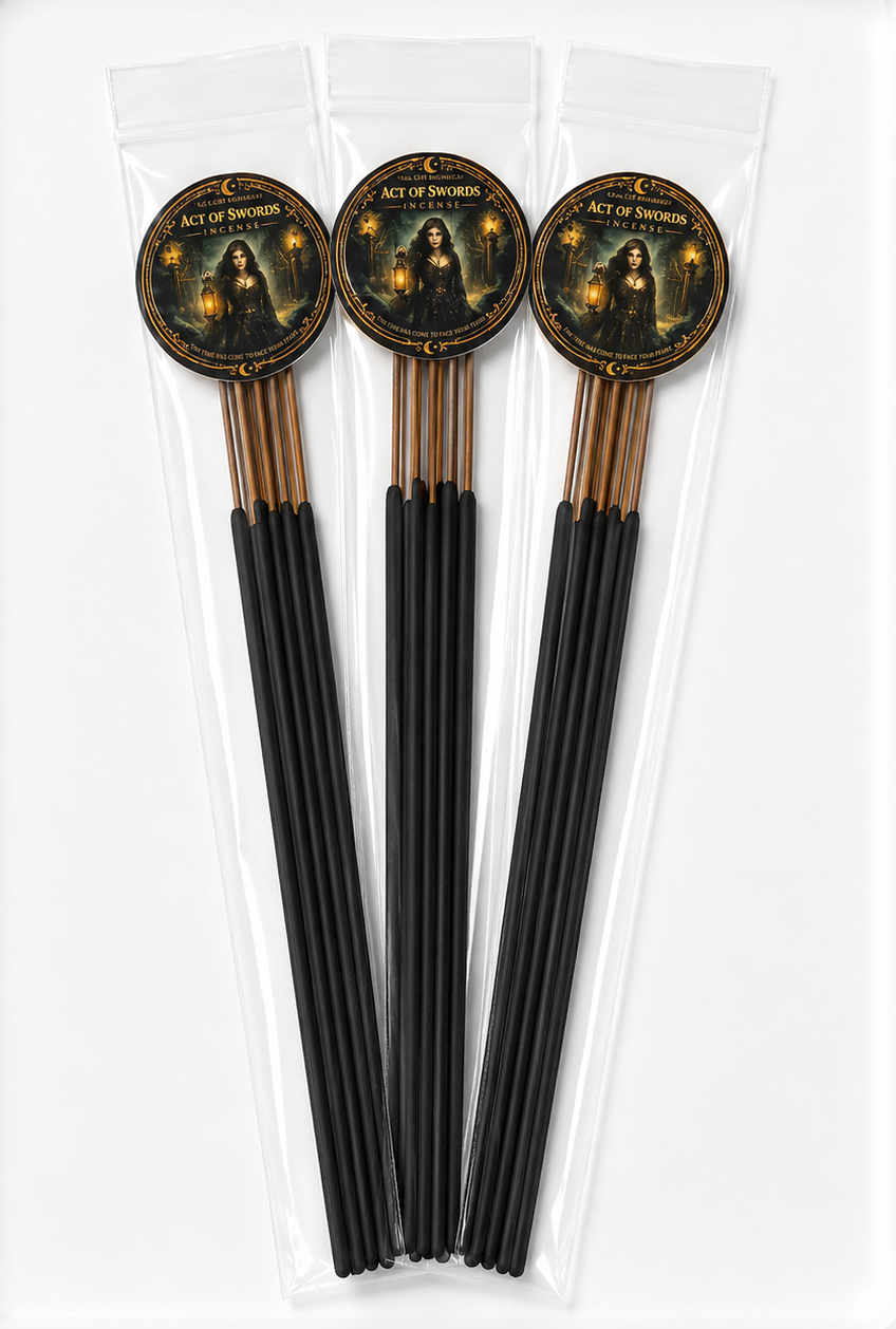 Ace of Swords Hand-Dipped Ritual Incense | Road Opening Incense | 10 Stick Pack