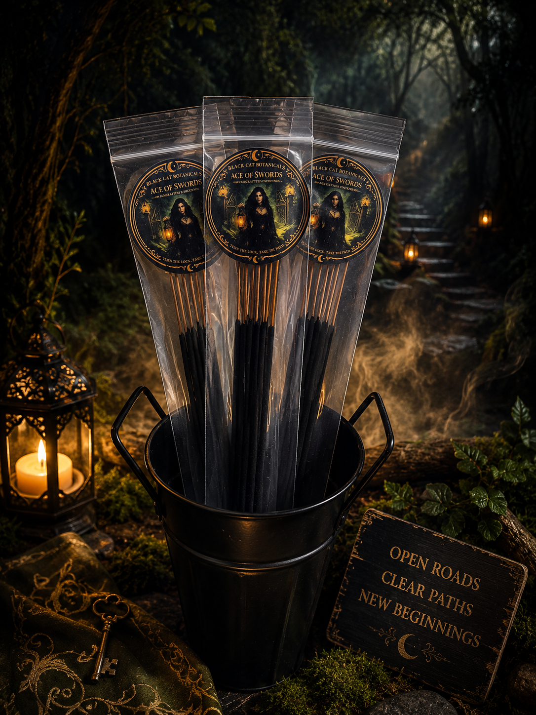 Ace of Swords Hand-Dipped Ritual Incense | Road Opening Incense | 10 Stick Pack