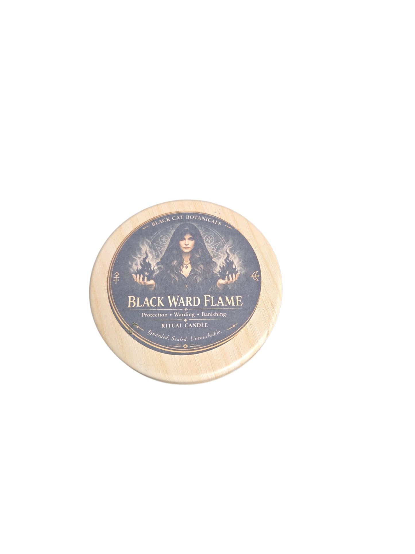 Black Ward Flame Ritual Candle