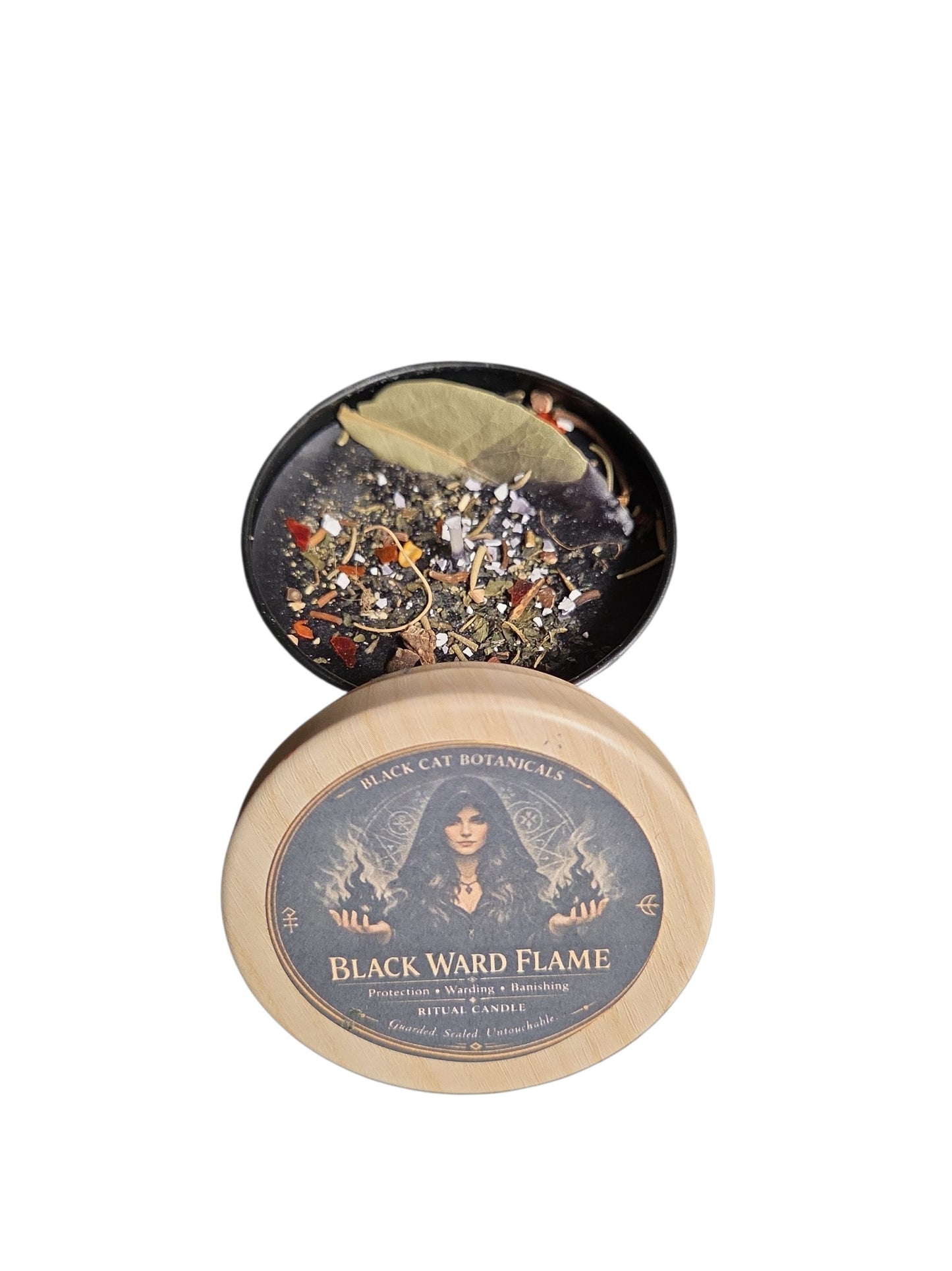 Black Ward Flame Ritual Candle