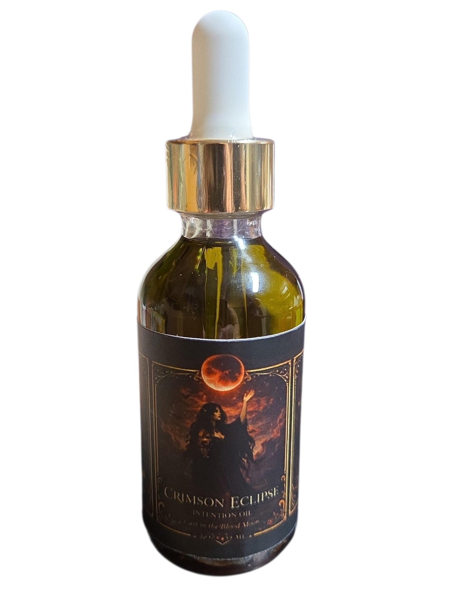 Crimson Eclipse Ritual Oil | Blood Moon Transformation & Shadow Work Oil